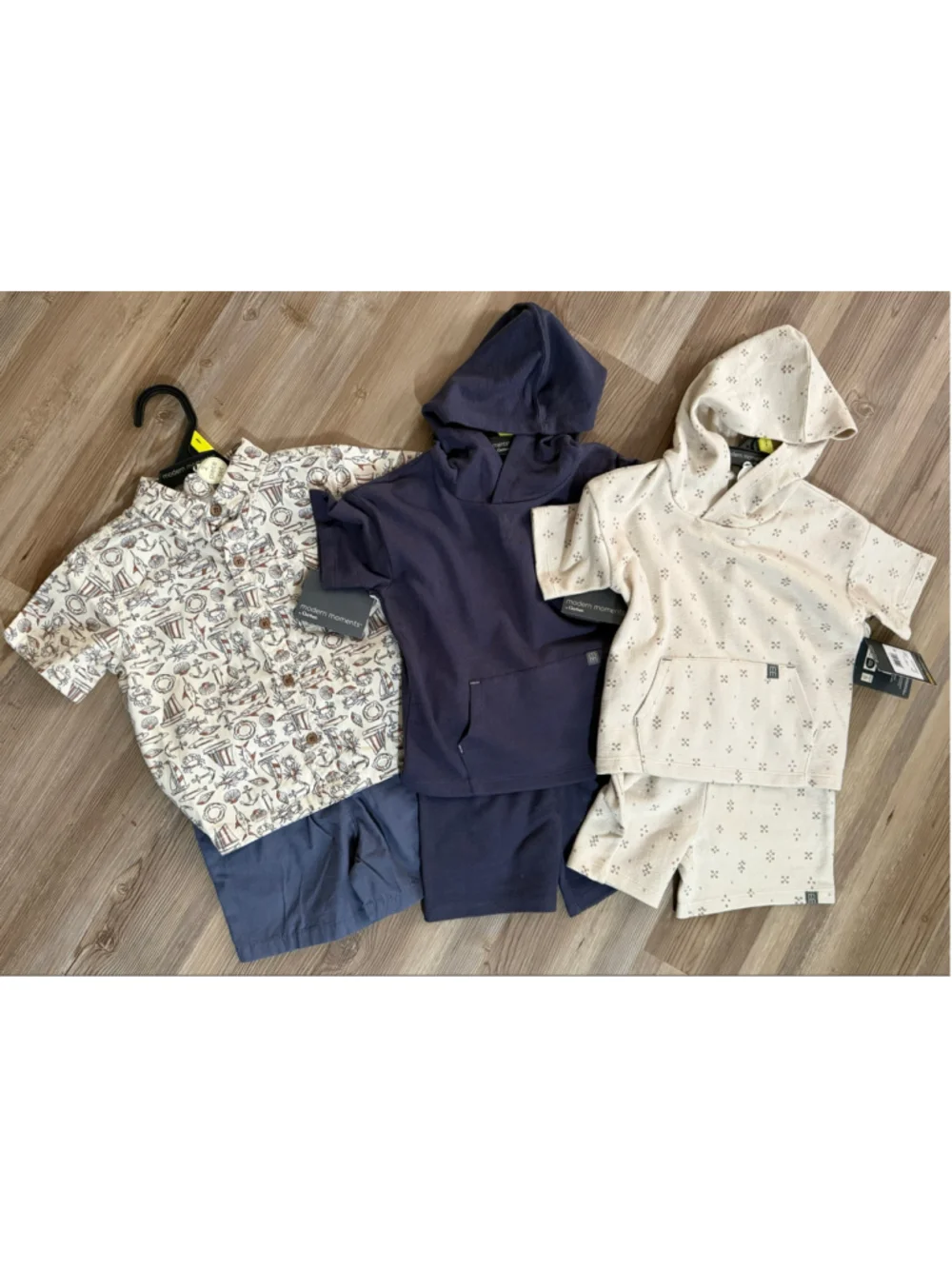 Boys Modern Moments by Gerber Nautical Print Set 3T Beige Blue
